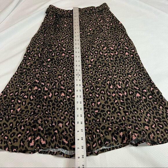 Love,‎ Fire Olive Green Pink Leopard Print Skirt - Picture 2 of 6